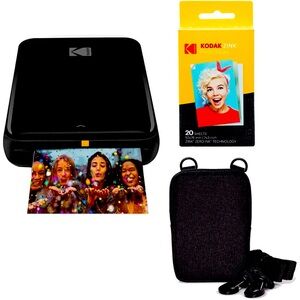 Kodak step mobile instant photo printer 2x3 & photo paper bundle 4 IOS & Android